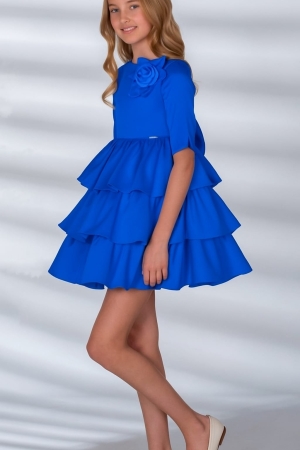 VESTIDO  DE CEREMONIA NIÑA AZUL KLEIN 