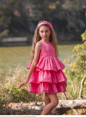 VESTIDO CEREMONIA NIÑA TAFETA 