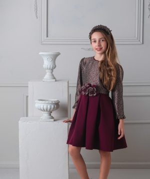 VESTIDO ESTELA BERENJENA 