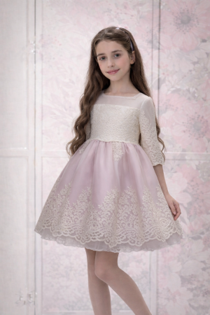 VESTIDO CEREMONIA NIÑA ROSA