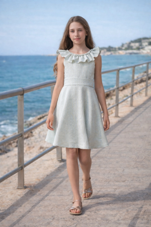 VESTIDO CEREMONIA NIÑA VERDE HADAS 