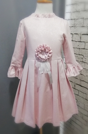 VESTIDO ROSA LUREX